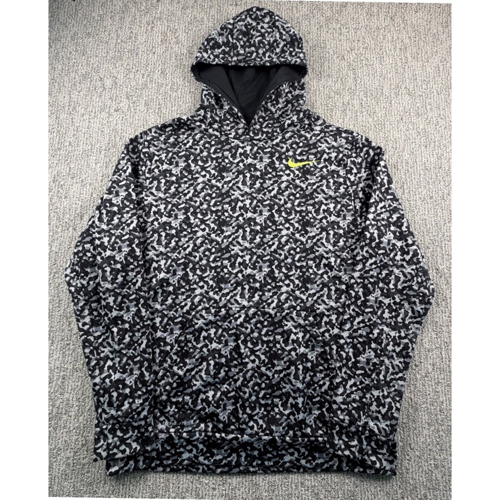 Nike Hoodie Mens XL Grey Camo Therma-FIT Digital Camouflage 717107-012 - Picture 1 of 10